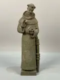 Saint François d'Assise by Gabrielle Maurion-Vidal, Terre cuite émaillée, sold Nov 2023
