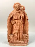 Vierge à l'Enfant abritant des enfants sous son manteau by Gabrielle Maurion-Vidal, Terre cuite, sold Nov 2023