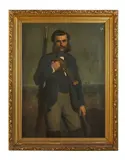 Portrait de M. Charles Cortyl de Wytshove en chasseur by Pierre de Conninck, 1856, Toile, sold Oct 2023