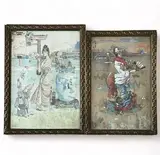 Japonaises by Henry Somm, Aquarelle et aquarelle gouachée, sold Oct 2023