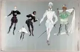 Projets de costumes pour la Fleur d'Oubli de François Gaireau by Tony Minartz, Aquarelle, annotée au verso, sold Oct 2023