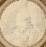 Portrait d'homme by Gaspard Duché de Vancy, Crayon noir, sold Feb 2022