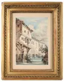 Vue présumée d'Annecy by Anatole Crapelet, Aquarelle gouachée, sold Feb 2022