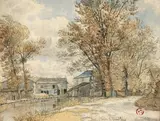 Vue de Saint Hilaire by Lucien Ott, Aquarelle et crayon noir, sold Feb 2022