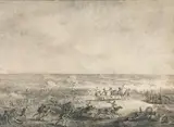 Mort du général Desaix à Marengo : recto-verso (Épopée napoléonienne) by Jean-Pierre Norblin de La Gourdaine, 1800, Plume et encre noire sur traits de crayon noir, lavis gris, sold Feb 2022