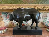 * Taureau debout by Roland D'andlau, Épreuve en bronze à patine médaille, sold Dec 2021