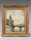 Quai de l'horloge, Paris by Frank-Will, Aquarelle signée en bas à gauche et située en bas à droite, sold Dec 2021
