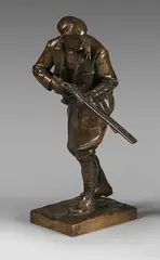Chasseur à tir by Moritz Rothberger, Épreuve en bronze patiné, sold Dec 2021
