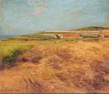 La ferme de Saint-Pô (près de Wissant) by Léon Augustin Lhermitte, 1909, Pastel, sold Jun 2021