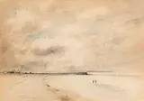 Marée basse by Joseph-Marie Le Tournier, Aquarelle sur traits d'encre, sold Jun 2021