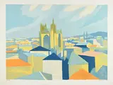 Metz et sa cathédrale by Roger Mühl, Lithographie en couleur, sold Nov 2021