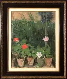 Fleurs en pot by Dimitri Bouchène, Pastel sur papier signé en bas à gauche, sold Nov 2021