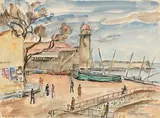 Collioure by André Fraye, Aquarelle signée en bas à gauche, sold Nov 2021
