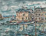 Marine by André Fraye, Aquarelle signée en bas à gauche, sold Nov 2021
