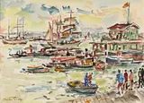 Marine by André Fraye, Aquarelle signée bas à gauche, sold Nov 2021