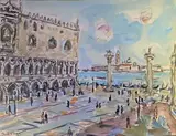 Palais des doges, Venise by André Fraye, Aquarelle signée en bas à gauche, sold Nov 2021
