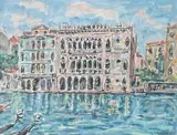 Venise, le grand canal by André Fraye, Aquarelle signée en bas à droite, sold Nov 2021