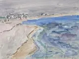 La baie by André Fraye, Aquarelle signée en bas à droite, sold Nov 2021