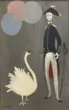 Militaire aux ballons by Paul Lucien Dessau, Gouache sur carton, sold Nov 2021