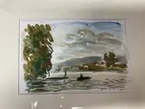 Le Goulet by Jean-Jacques René, Aquarelle, sold Nov 2021