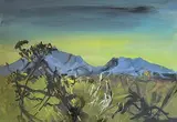 Paysage en vert by Dimitri Bouchène, Gouache sur papier signé en bas à droite, sold Nov 2021