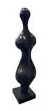 Ondulation by Xavier Alvarez, Bronze à patine noire brillant, sold Nov 2021