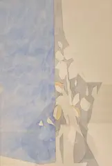 Composition by André Beaudin, Aquarelle signée en bas à gauche, sold Nov 2021