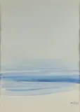 Les vagues by Roger Mühl, Aquarelle sur papier signée en bas à droite, sold Nov 2021