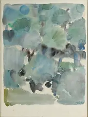 La colline aux oliviers by Roger Mühl, Aquarelle sur papier signée en bas à droite, sold Nov 2021