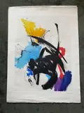 Frénésie " by Jean Miotte, 1990, Lithographie en couleur signée et annotée " E, sold Oct 2021