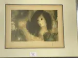 Visage de femme by Léonor Fini, Lithographie en couleur signée et annotée : " E, sold Oct 2021