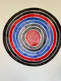Composition circulaire by S. H. Raza, Lithographie en couleur signée et numérotée, sold Oct 2021