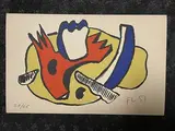 Nature morte pour les " constructeurs" by Fernand Léger, 1951, Lithographie en couleur sur Arches monogrammée, sold Oct 2021