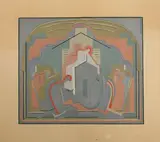 Composition cubiste by Albert Gleizes, Gouache sur papier, sold Jun 2010