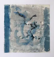 Composition abstraite en bleu by Léon Zack, vers 1952, Gouache sur papier, sold Jun 2010