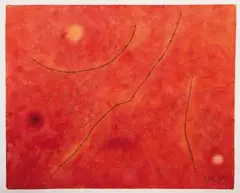 Composition abstraite "Saint-Tropez by Gustave Singier, Aquarelle sur papier, sold Jun 2010