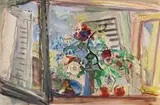 Composition à la fenêtre by Michel Kikoine, Aquarelle, sold Jan 2010