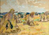Les meules by Armand Guillaumin, Pastel sur papier, sold Jan 2010