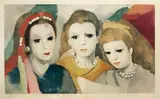Les trois jeunes filles by Marie Laurencin, Lithographie signée en bas à droite et numérotée, sold Jan 2010