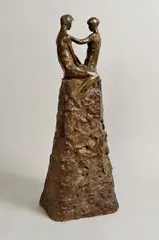 Le Rocher by Yvonne Clergerie, Bronze à patine verte, sold Jul 2009
