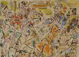 L'orchestre, circa 1970 by Gen Paul, Gouache signée en bas à droite, sold Jul 2009