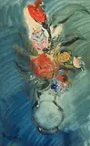 Bouquet de fleurs by Sylvain Vigny, Gouache, sold Nov 2024