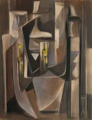 Composition à la bouteille by Roger Chastel, Pastel, sold Nov 2024