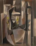 Composition à la bouteille by Roger Chastel, Pastel, sold Nov 2024