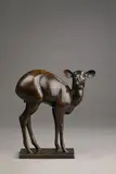 Antilope dos rond, deuxième taille Modèle créé entre 1928 et 1934 by Armand Petersen, Bronze à patine brun rouge, sold Nov 2024