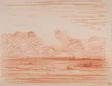 Marine by Charles-François Daubigny, Sanguine, sold Oct 2024
