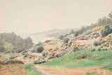 Paysage du Lavandou by Edmé-Émile Laborne, 1909, Aquarelle sur traits de crayon noir, sold Oct 2024
