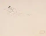 Femme allongée by Jean-Louis Forain, Plume et encre noire, lavis gris sur traits de crayon noir et rehauts d'aquarelle, sold Oct 2024