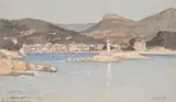 Vue de Cassis by Georges Paul Leroux, Aquarelle gouachée sur traits de crayon noir, sold Oct 2024