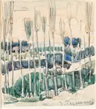 Paysage by Joseph Pressmane, Aquarelle, sold Nov 2024